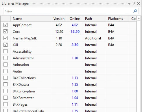 B4A Libraries Manager