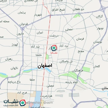 رسم نقطه مورد نظر بر روی نقشه استاتیک نشان