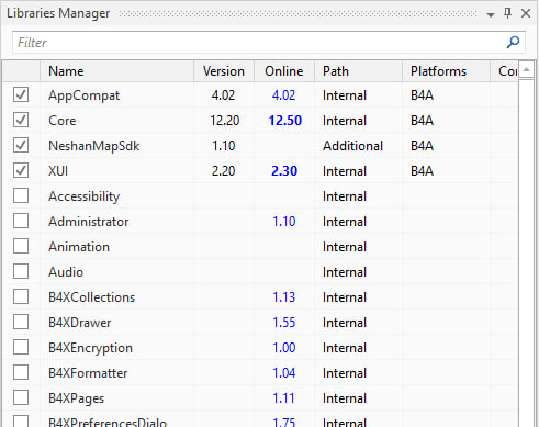 B4A Libraries Manager