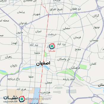رسم نقطه مورد نظر بر روی نقشه استاتیک نشان